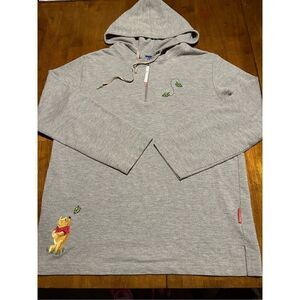 Vintage 90s Disney Winnie the Pooh Embroidered Cotton 1/4 Zip Women’s Top Size L